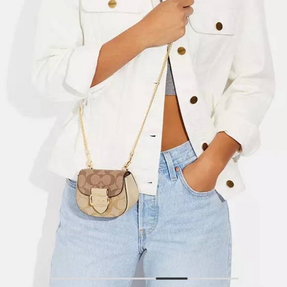 NWT Coach Morgan Card Case On A Chain - Picture 13 of 13